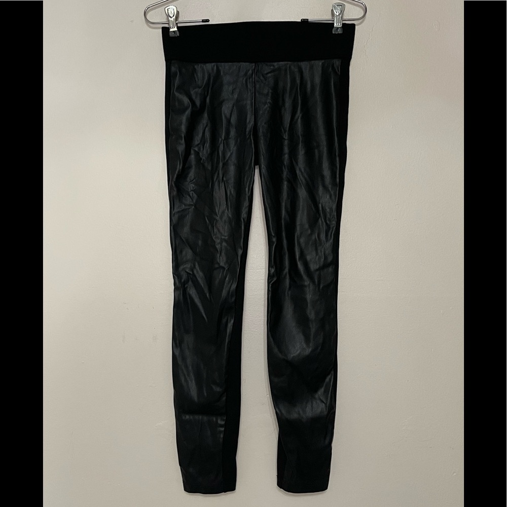 LOFT petites Faux leather front leggings sz XS womens